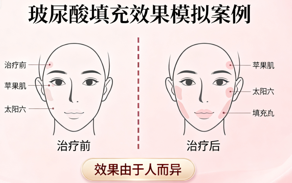 玻尿酸填充模拟效果
