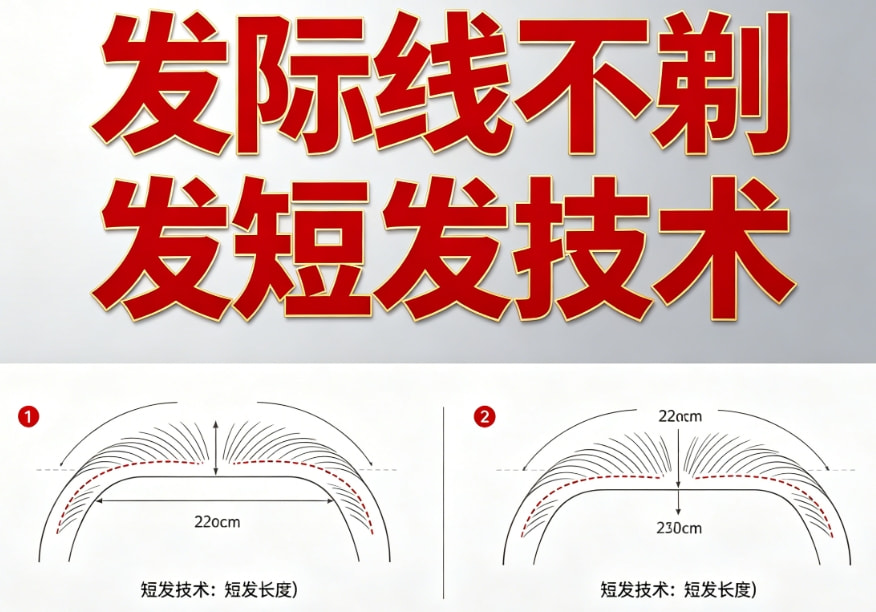 发际线不剃发短发技术500单位