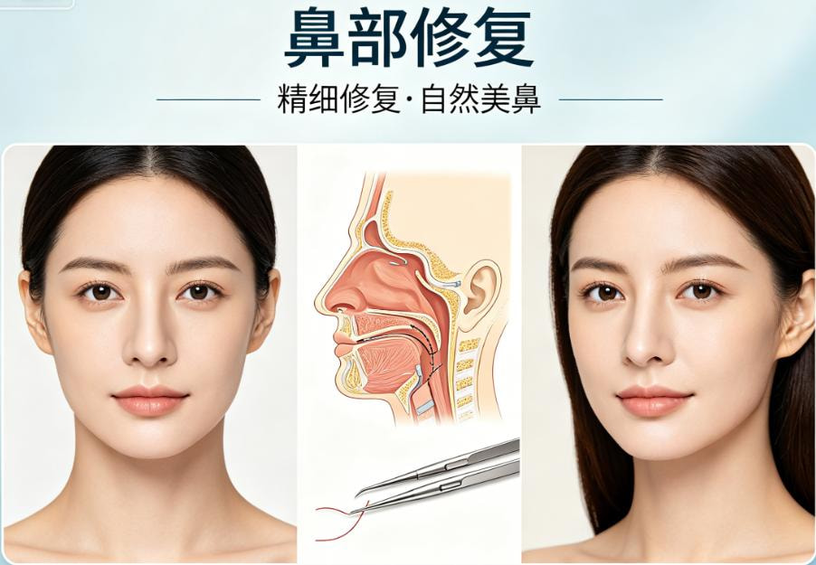 【鼻部修复】 【七大鼻部专利】 鼻修复  鼻中隔矫正术/歪鼻/肋骨/耳软骨