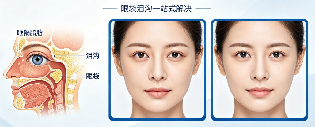 高年资亲诊|眶隔脂肪释放+外切/内切眼眼袋