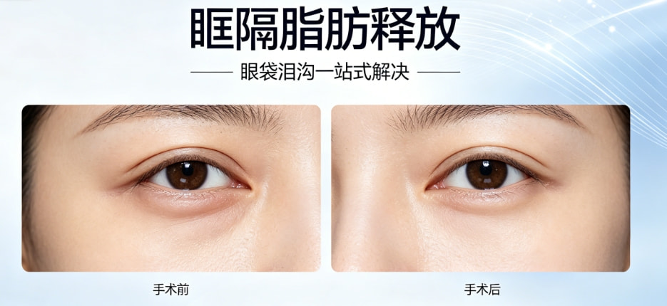 高年资亲诊|眶隔脂肪释放+外切/内切眼眼袋