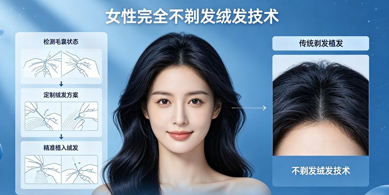 完全不剃发技术绒发