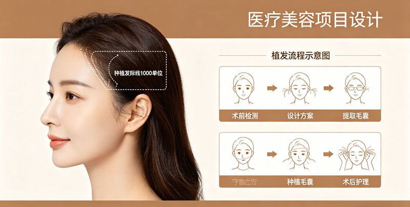 种植发际线1000单位