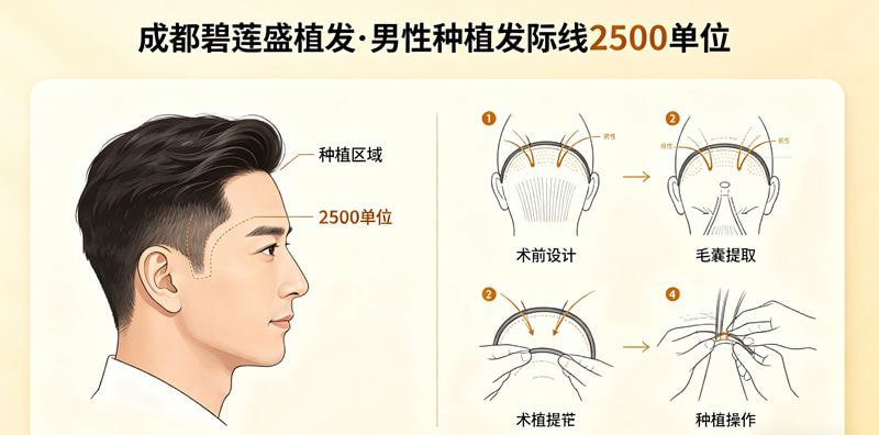 种植发际线2500单位