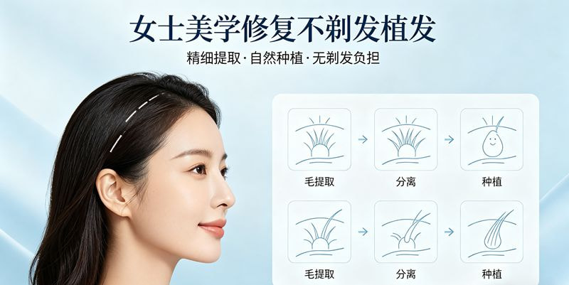 女士美学修复不剃发植发
