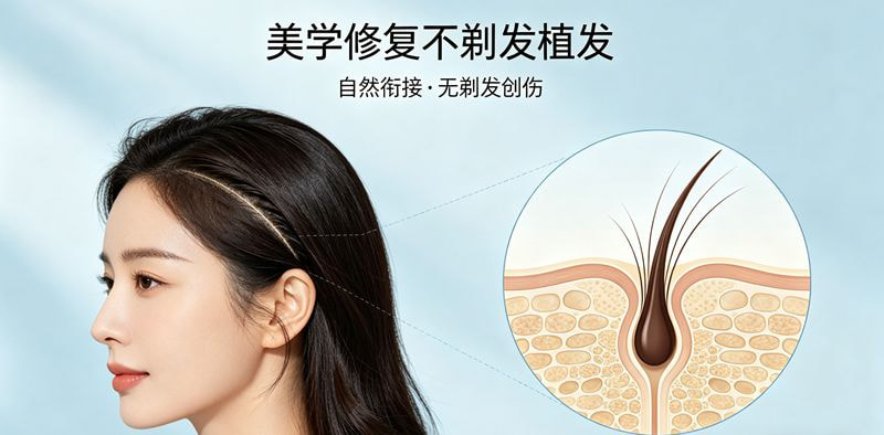 女士美学修复不剃发植发