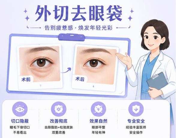 外切去眼袋