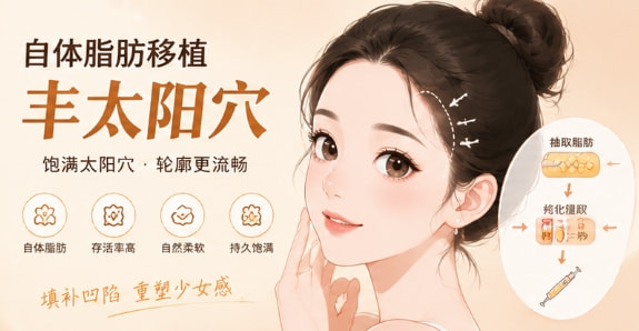 自体脂肪单部位太阳穴填充