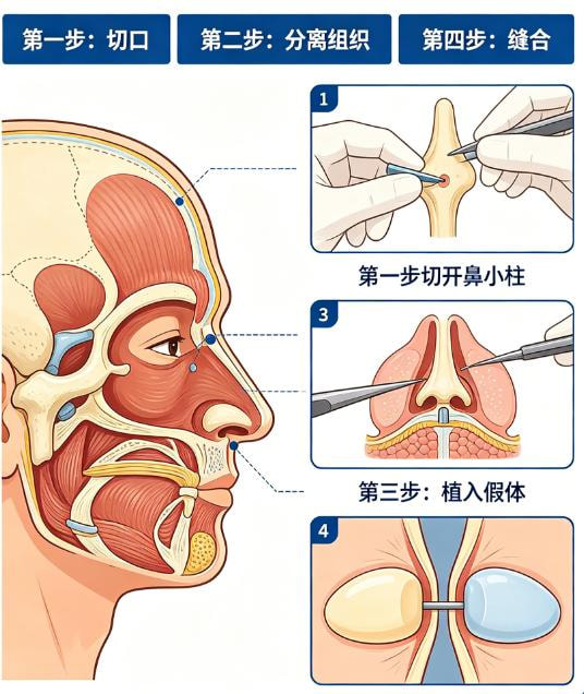鼻小柱延长