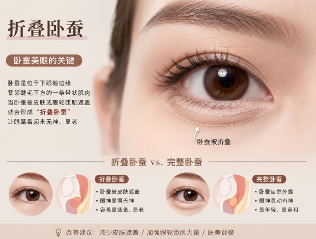 折叠卧蚕