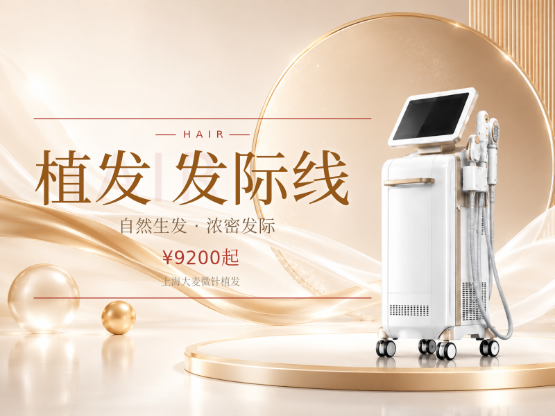 【掌握微针植发专利】女性发际线植发|微针植发1000单位 额角发际线高 微创种植