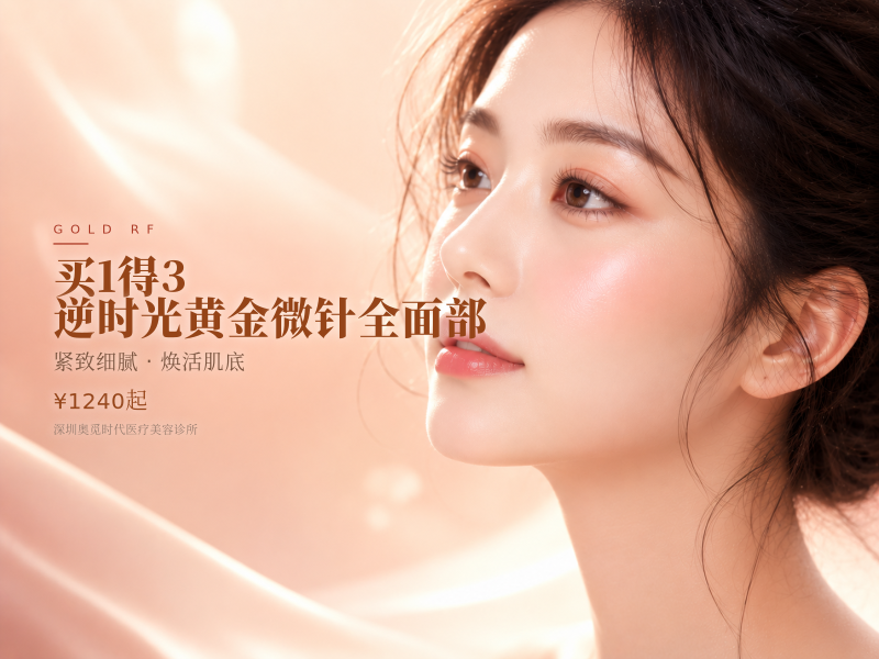 【买1得3】逆时光黄金微针全面部