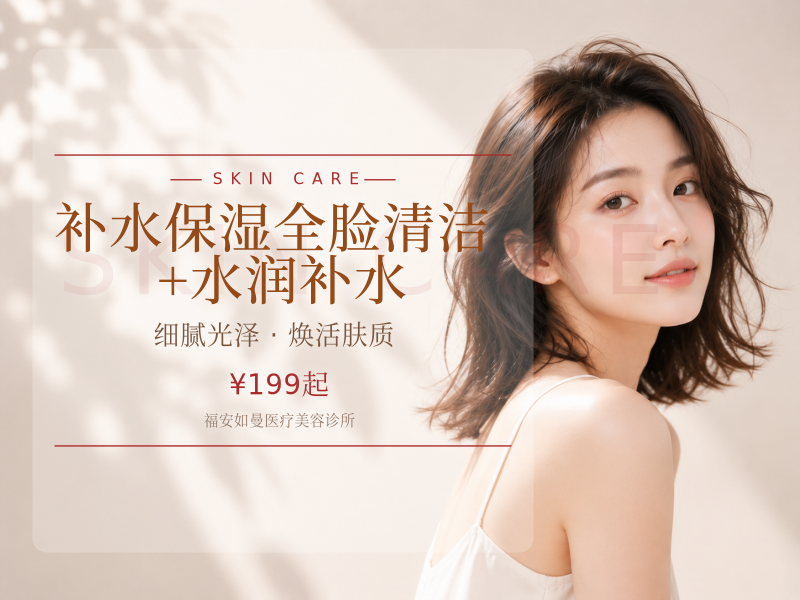 【补水保湿】全脸清洁+水润补水