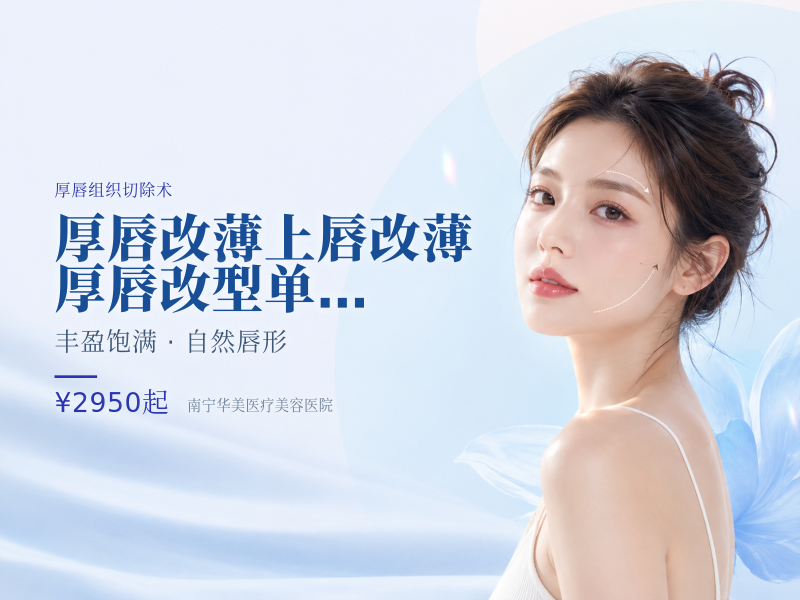 厚唇改薄·上唇改薄·厚唇改型·单侧唇部整形