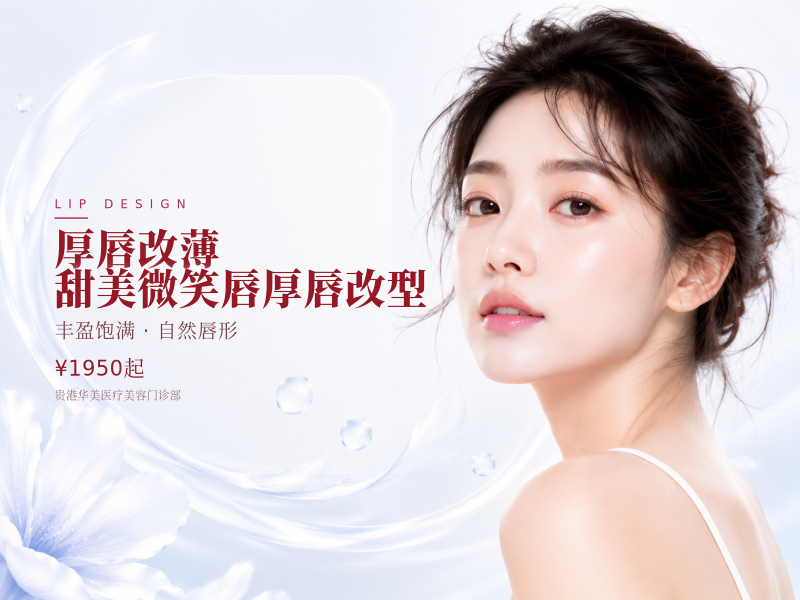 【厚唇改薄】 甜美微笑唇 厚唇改型
