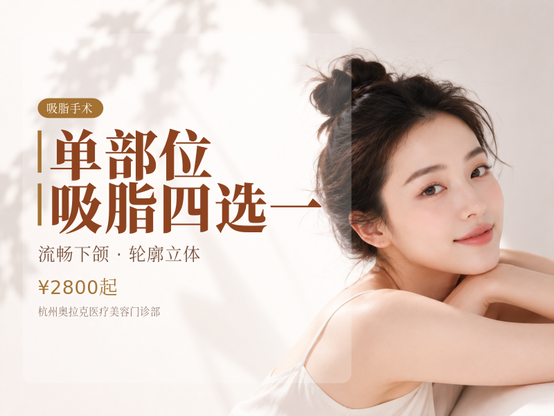 单部位吸脂（双下巴/下颌缘/口角/面颊）四选一
