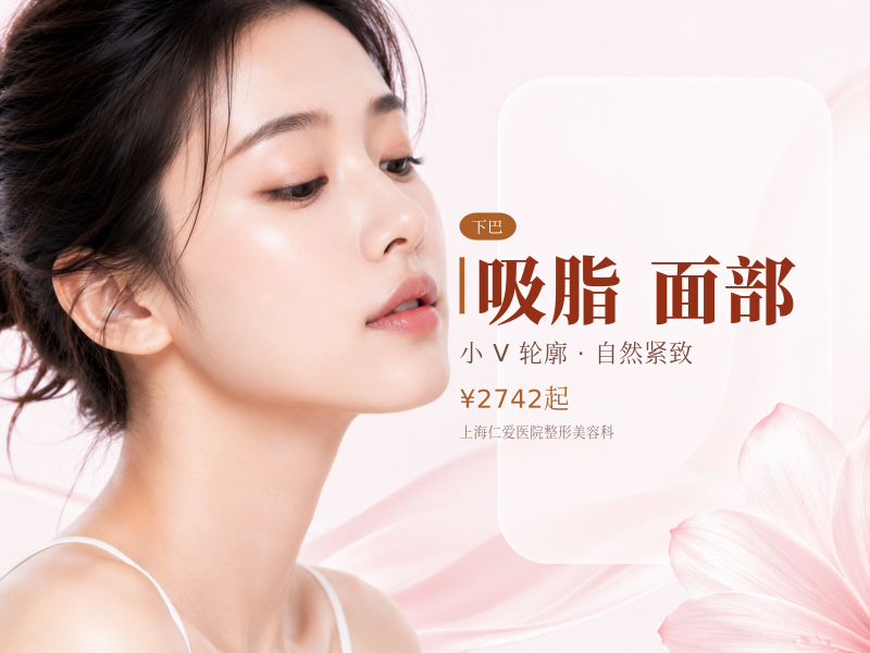 吸脂瘦脸双下巴下颌缘改善面部脂肪堆积 面部轮廓