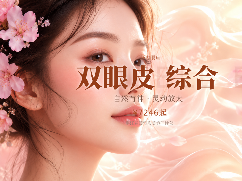 眼部综合4项 全切双眼皮+去皮+去脂+开内眼角