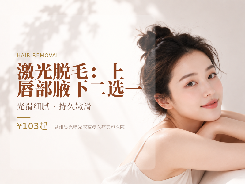 激光脱毛：上唇部腋下二选一
