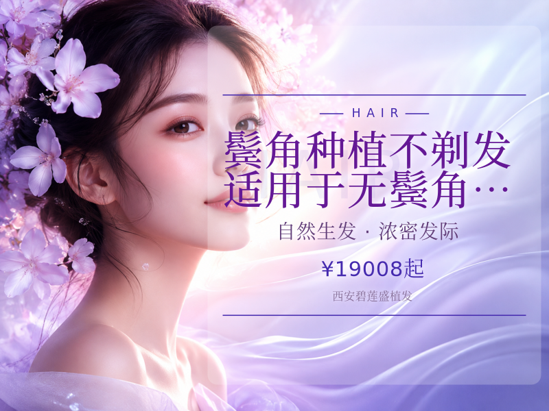 鬓角种植|不剃发 适用于 无鬓角 鬓角短 鬓角不对称