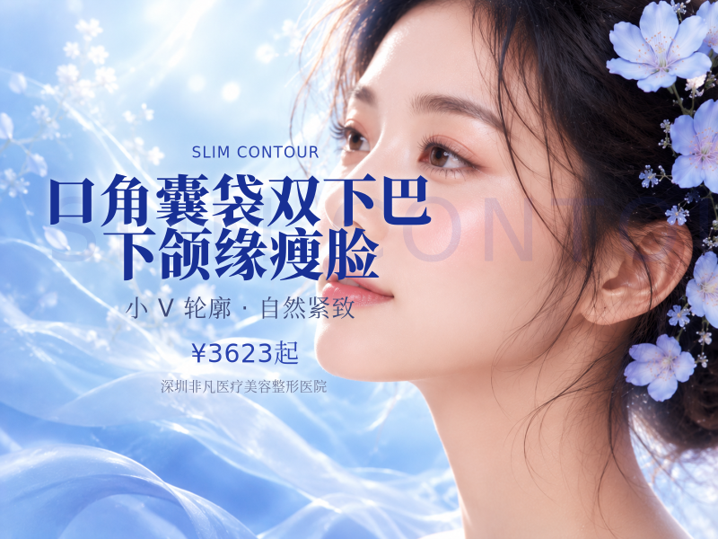 口角囊袋|双下巴|下颌缘(3选2) 瘦脸