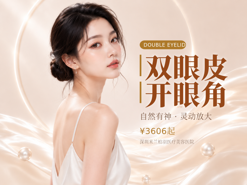 灵动切开综合双眼皮+开眼角+去皮+去脂+翘睫