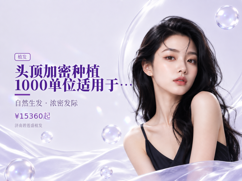 头顶加密种植|1000单位适用于头顶稀疏 发缝宽