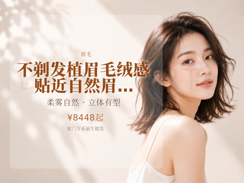 不剃发植眉|毛绒感|贴近自然|眉毛稀疏|一口价