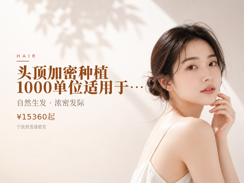 头顶加密种植|1000单位适用于头顶稀疏 发缝宽