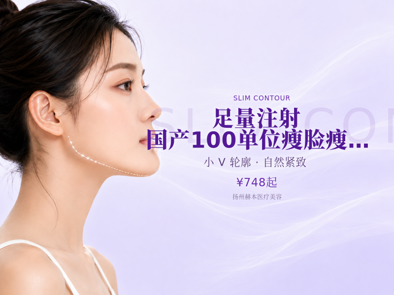 足量注射 国产100单位瘦脸/瘦咬肌/小V脸