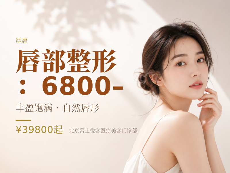 唇部整形（唇综合 / 厚唇改薄 / M 唇 / 嘴角上扬）：6800–