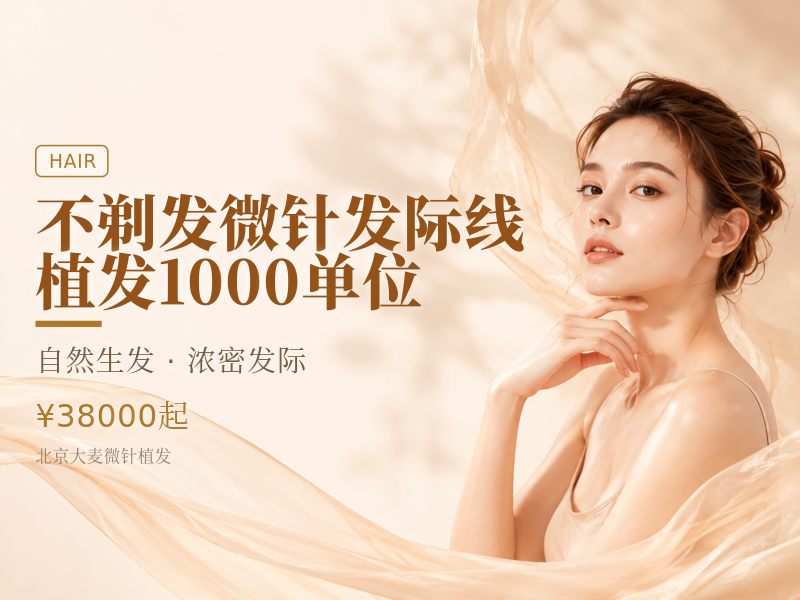 不剃发微针发际线植发1000单位