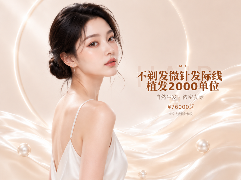 不剃发微针发际线植发2000单位