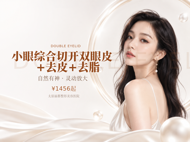 小眼综合 切开双眼皮+去皮+去脂