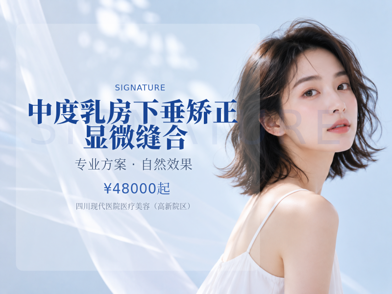 中度乳房下垂矫正 显微缝合