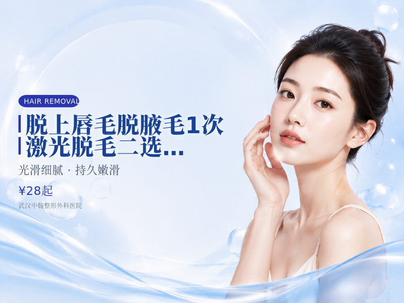 脱上唇毛脱腋毛1次 激光脱毛二选一/新客特惠