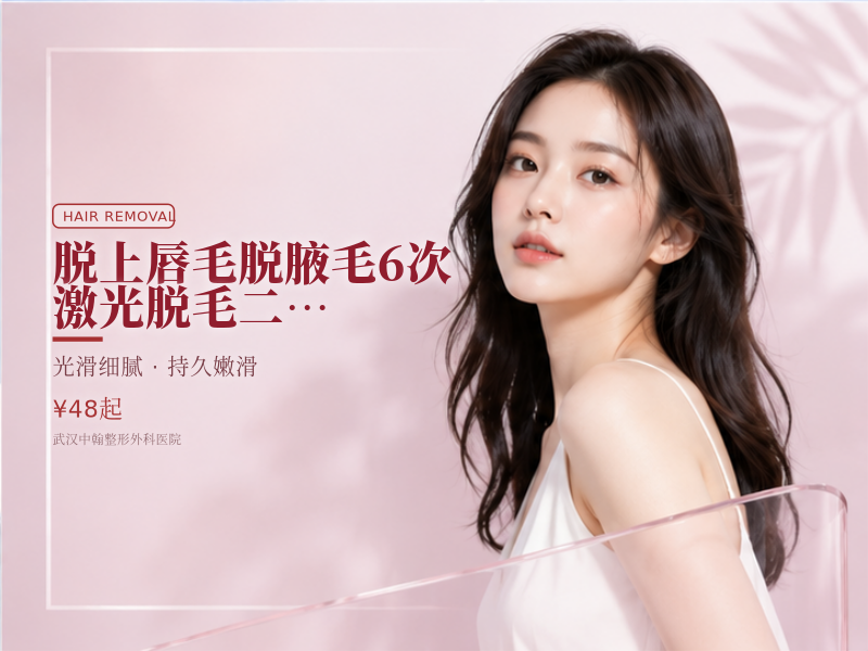 脱上唇毛/脱腋毛6次 激光脱毛二选一/新客特惠
