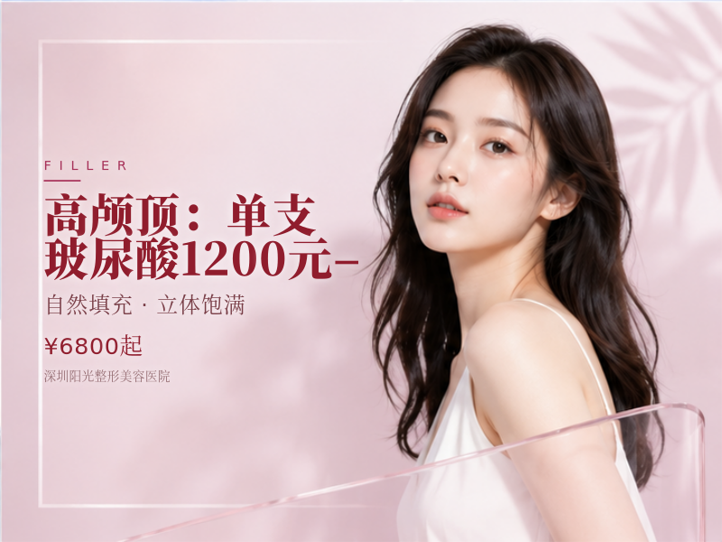 高颅顶：单支玻尿酸1200元（国产）–