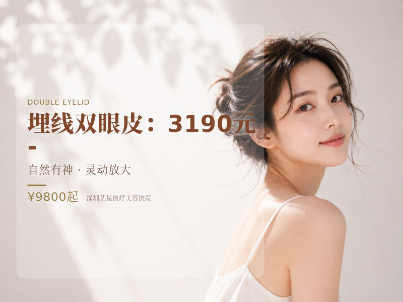 埋线双眼皮：3190元 -
