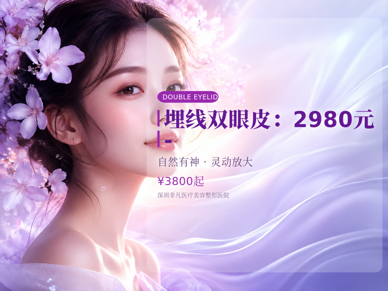 埋线双眼皮：2980元 -