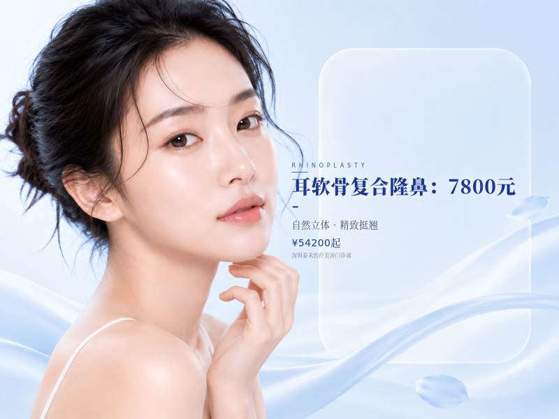 耳软骨复合隆鼻：7800元 -
