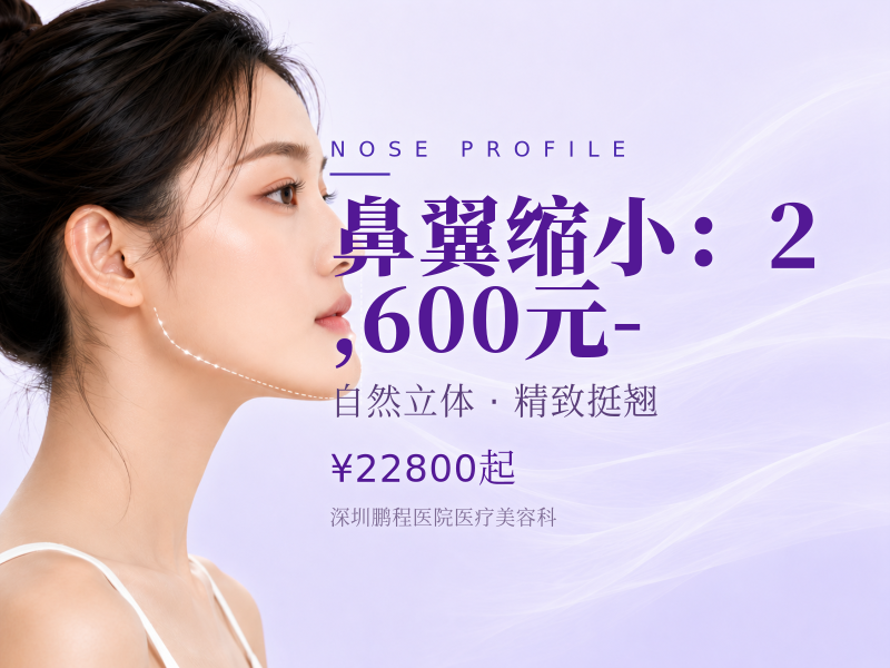 鼻翼缩小：2,600元 -