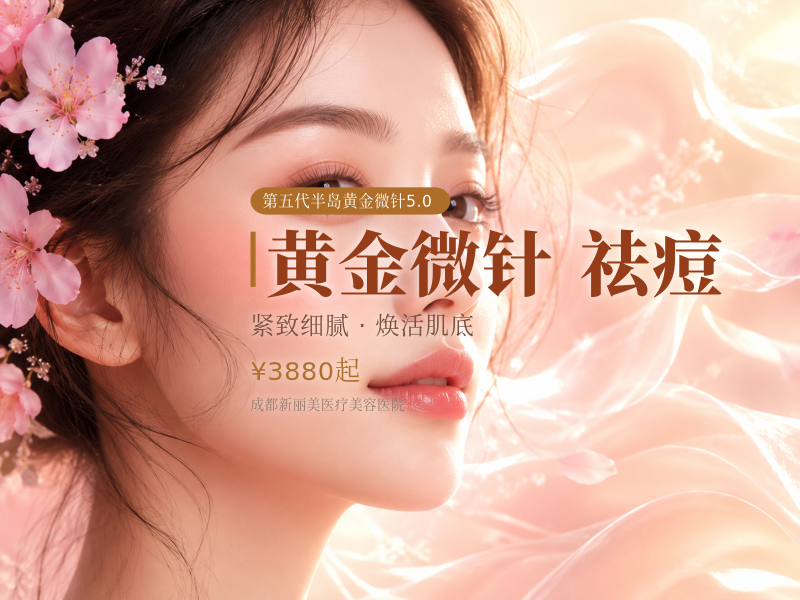 半岛黄金微针5.0逆时针 面部 祛痘紧致 痛感轻