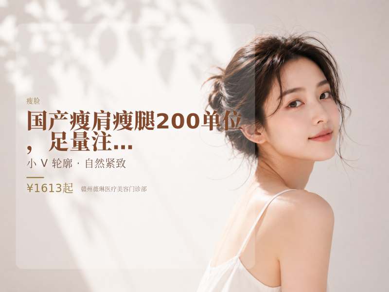 国产瘦肩/瘦腿200单位，足量注射丨无隐形消费|一省三院|10000平