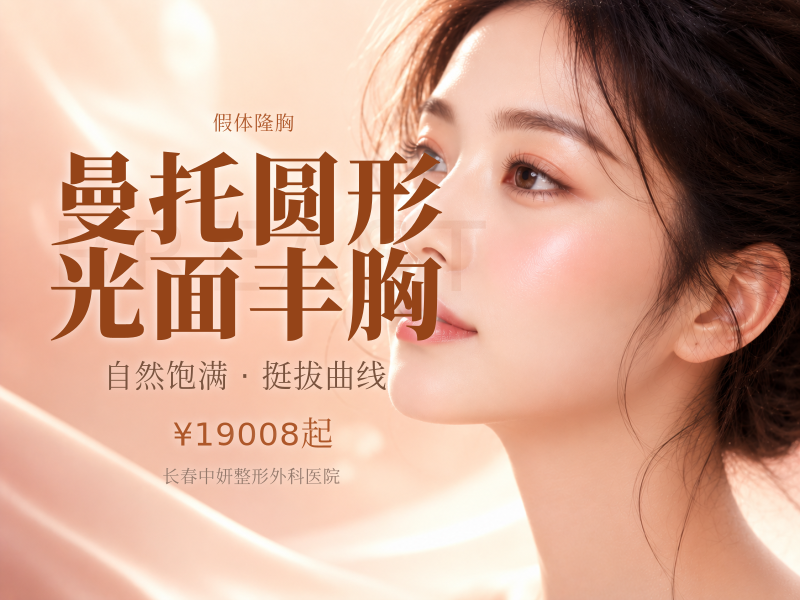 曼托圆形光面丰胸