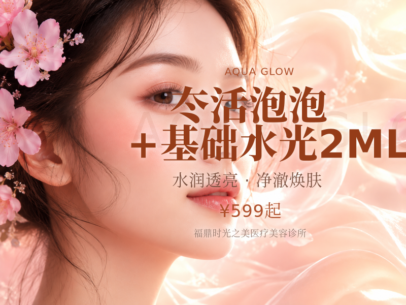 冭活泡泡+基础水光2ML（术唯可或海月兰或东国 实际以门店为准）