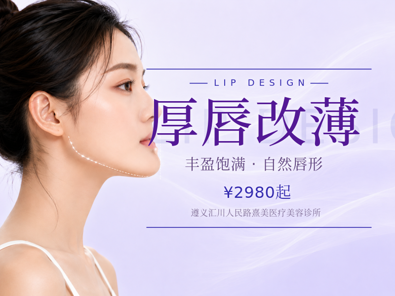 厚唇改薄