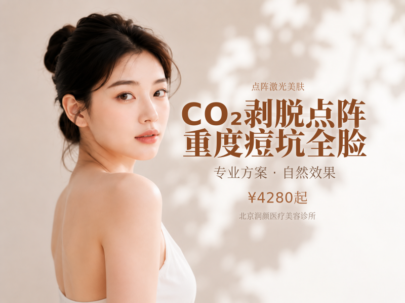 CO₂剥脱点阵 重度痘坑全脸